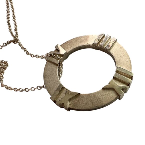 Tiffany and Co Atlas Circle Pendant Necklace - Picture 4 of 13